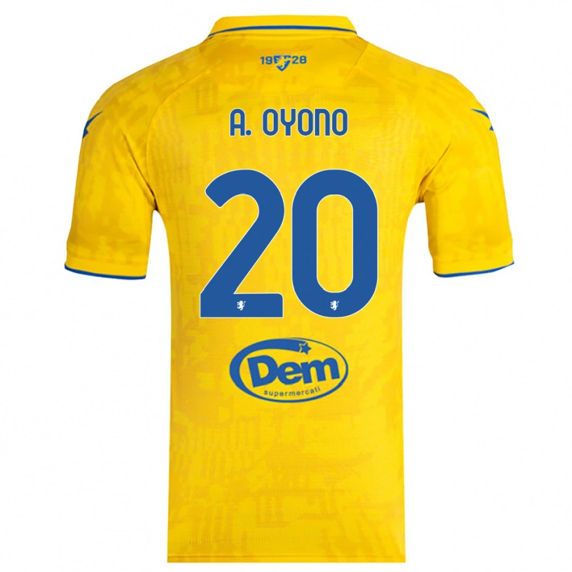 Danxen Damen Anthony Oyono #20 Gelb Blau Heimtrikot Trikot 2025/26 T-Shirt Österreich