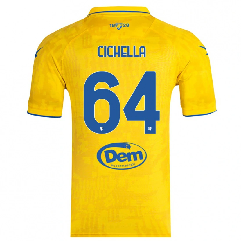 Danxen Damen Matteo Cichella #64 Gelb Blau Heimtrikot Trikot 2025/26 T-Shirt Österreich