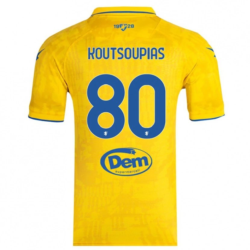 Danxen Damen Ilias Koutsoupias #80 Gelb Blau Heimtrikot Trikot 2025/26 T-Shirt Österreich