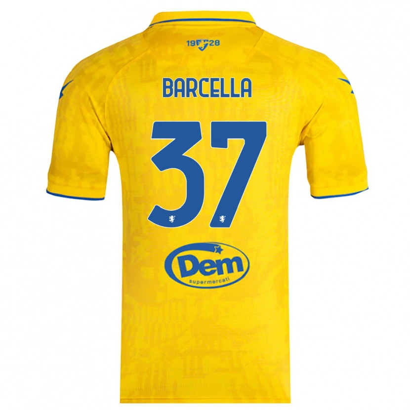 Danxen Damen Kevin Barcella #37 Gelb Blau Heimtrikot Trikot 2025/26 T-Shirt Österreich