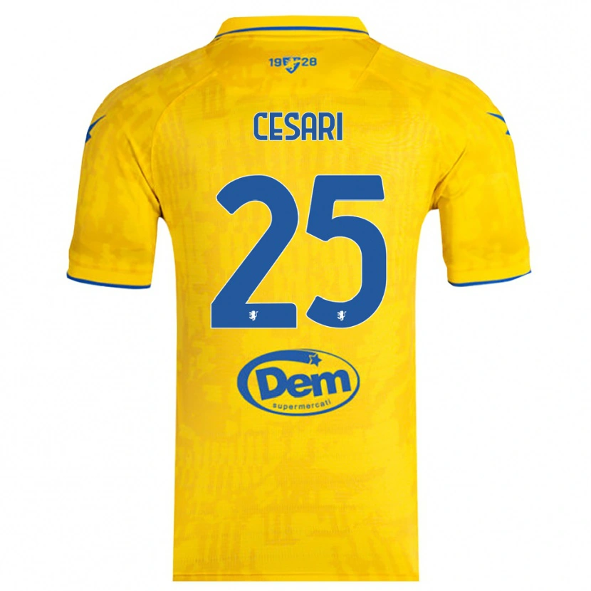 Danxen Damen Nicolò Cesari #25 Gelb Blau Heimtrikot Trikot 2025/26 T-Shirt Österreich