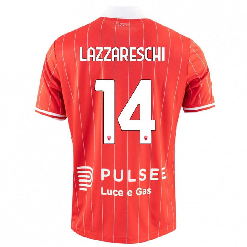 Danxen Damen Andrea Lazzareschi #14 Rot Weiß Heimtrikot Trikot 2025/26 T-Shirt Österreich