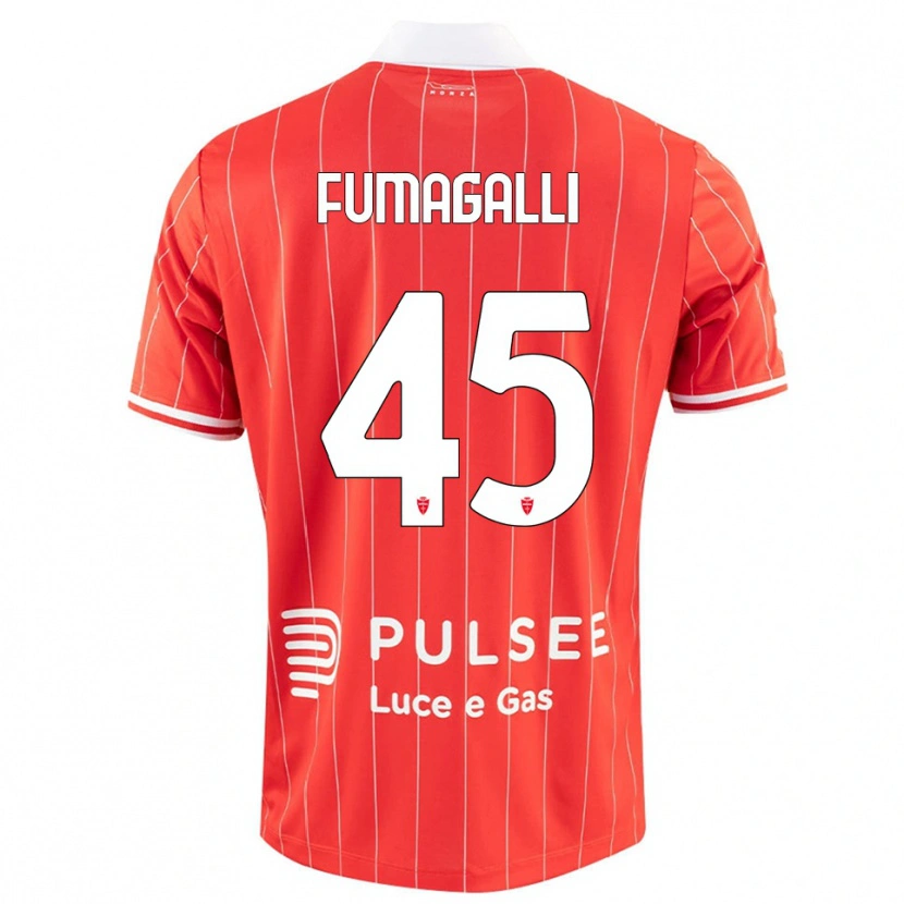 Danxen Damen Valerio Fumagalli #45 Rot Weiß Heimtrikot Trikot 2025/26 T-Shirt Österreich