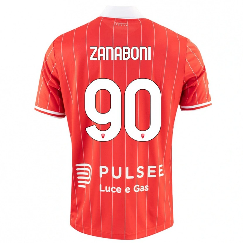 Danxen Damen Emanuele Zanaboni #90 Rot Weiß Heimtrikot Trikot 2025/26 T-Shirt Österreich