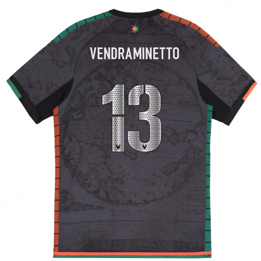 Danxen Damen Andrea Vendraminetto #13 Dunkelgrau Heimtrikot Trikot 2025/26 T-Shirt Österreich