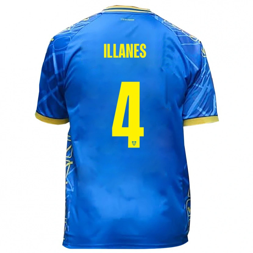 Danxen Damen Julián Illanes #4 Himmelblau Gelb Heimtrikot Trikot 2025/26 T-Shirt Österreich