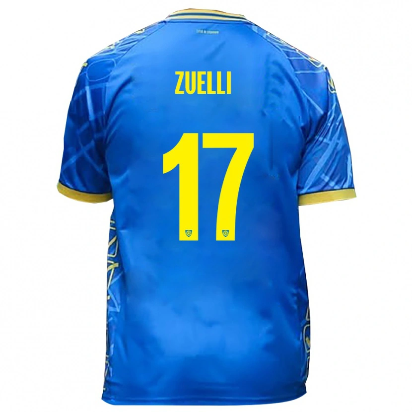 Danxen Damen Emanuele Zuelli #17 Himmelblau Gelb Heimtrikot Trikot 2025/26 T-Shirt Österreich
