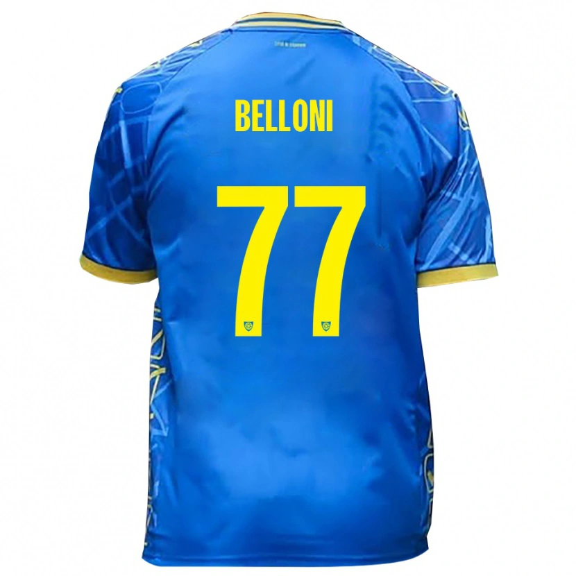 Danxen Damen Niccolò Belloni #77 Himmelblau Gelb Heimtrikot Trikot 2025/26 T-Shirt Österreich