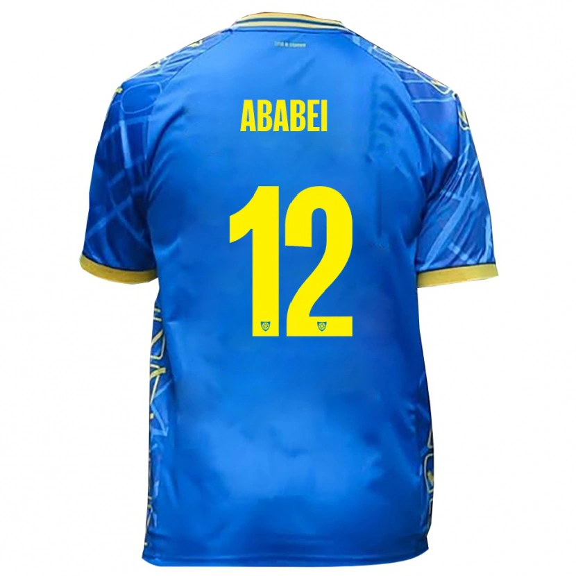 Danxen Damen Leonardo Ababei #12 Himmelblau Gelb Heimtrikot Trikot 2025/26 T-Shirt Österreich