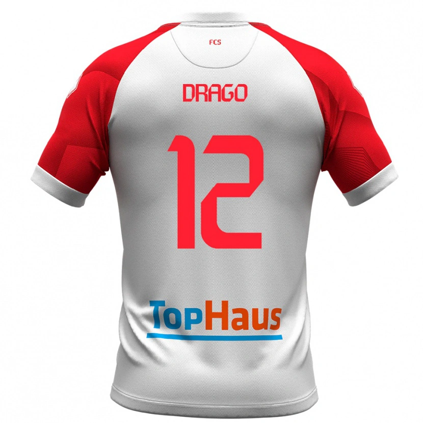 Danxen Damen Giacomo Drago #12 Weiß Rot Heimtrikot Trikot 2025/26 T-Shirt Österreich
