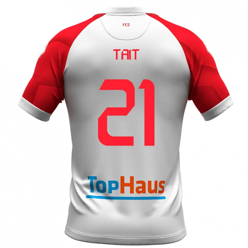 Danxen Damen Fabian Tait #21 Weiß Rot Heimtrikot Trikot 2025/26 T-Shirt Österreich