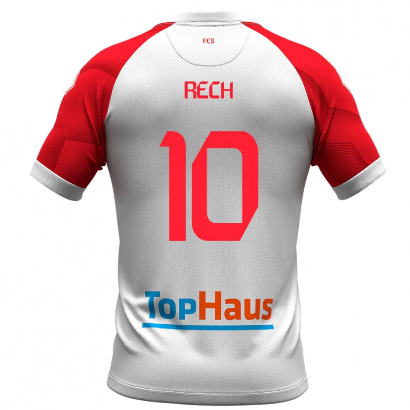Danxen Damen Francesco Rech #10 Weiß Rot Heimtrikot Trikot 2025/26 T-Shirt Österreich