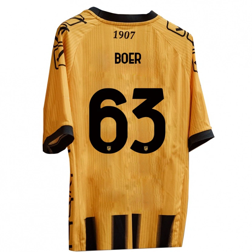 Danxen Damen Pietro Boer #63 Gelb Schwarz Heimtrikot Trikot 2025/26 T-Shirt Österreich