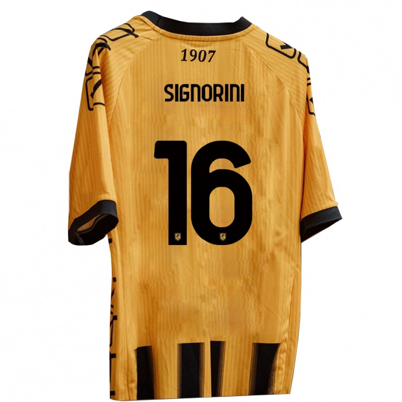 Danxen Damen Alessandro Signorini #16 Gelb Schwarz Heimtrikot Trikot 2025/26 T-Shirt Österreich