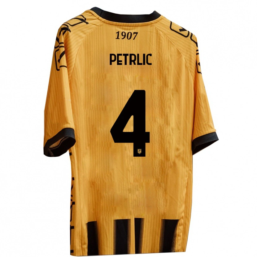 Danxen Damen Vincenzo Petrlic #4 Gelb Schwarz Heimtrikot Trikot 2025/26 T-Shirt Österreich