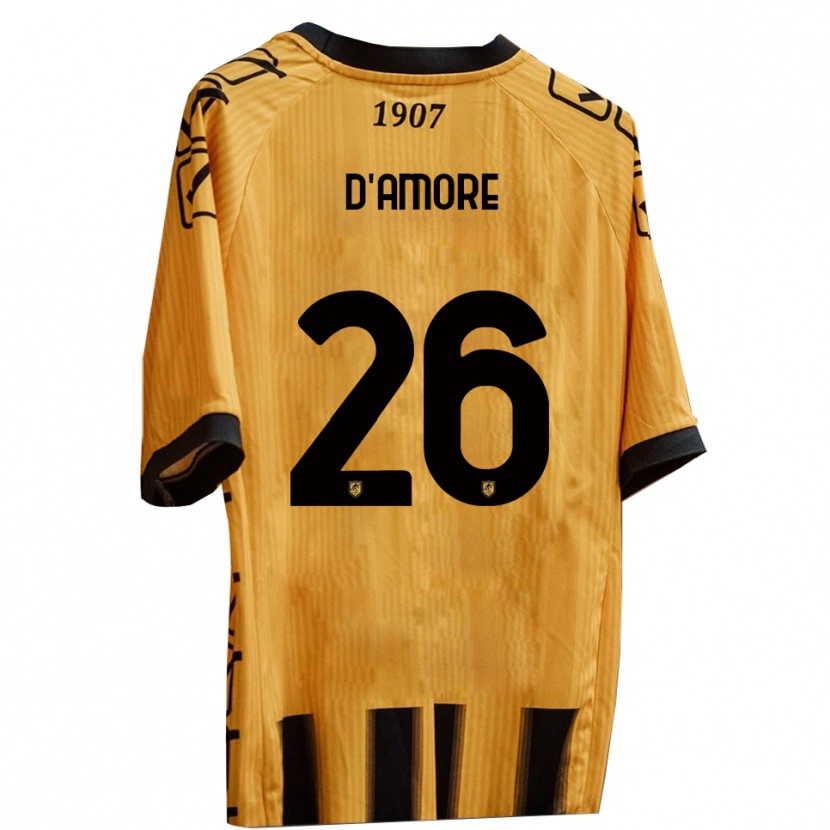 Danxen Damen Francesco D'amore #26 Gelb Schwarz Heimtrikot Trikot 2025/26 T-Shirt Österreich