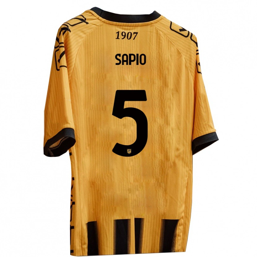 Danxen Damen Jacopo Sapio #5 Gelb Schwarz Heimtrikot Trikot 2025/26 T-Shirt Österreich