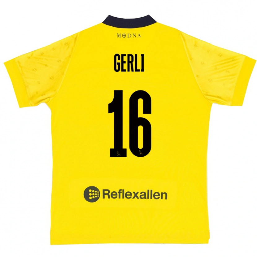 Danxen Damen Fabio Gerli #16 Gelb Marineblau Heimtrikot Trikot 2025/26 T-Shirt Österreich