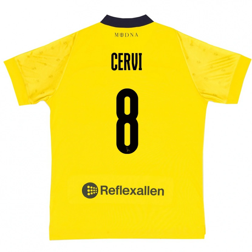 Danxen Damen Tommaso Cervi #8 Gelb Marineblau Heimtrikot Trikot 2025/26 T-Shirt Österreich