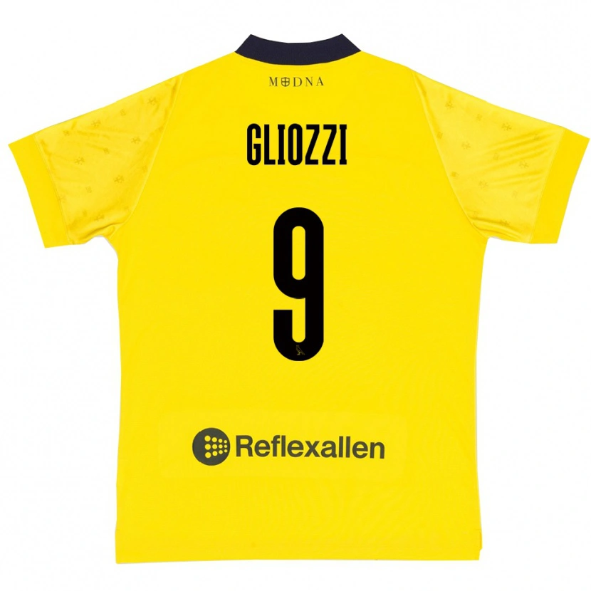 Danxen Damen Ettore Gliozzi #9 Gelb Marineblau Heimtrikot Trikot 2025/26 T-Shirt Österreich