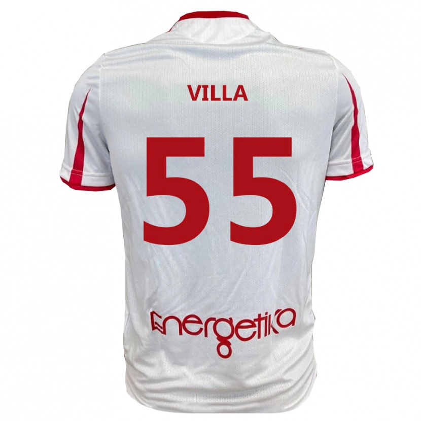 Danxen Damen Lorenzo Villa #55 Weiß Rot Heimtrikot Trikot 2025/26 T-Shirt Österreich