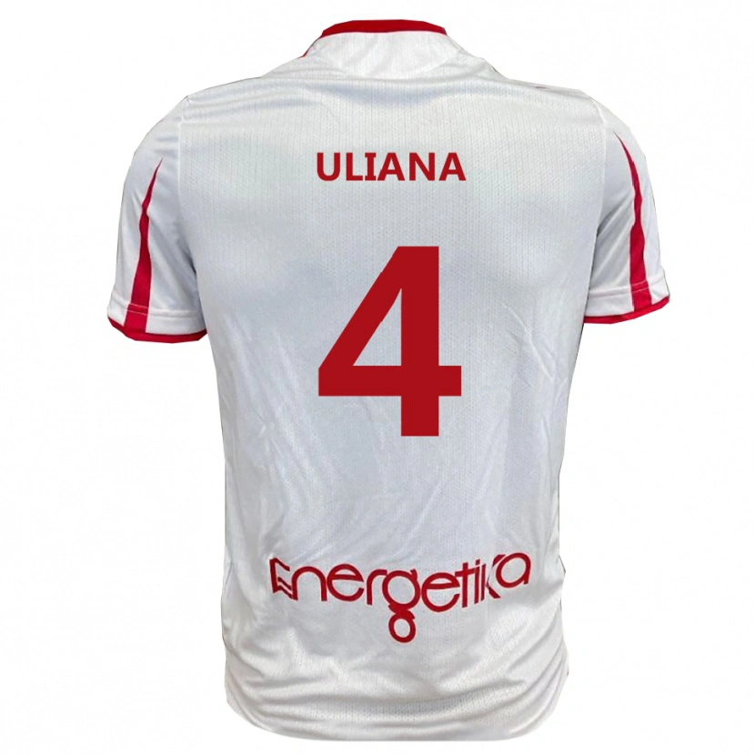 Danxen Damen Gabriele Uliana #4 Weiß Rot Heimtrikot Trikot 2025/26 T-Shirt Österreich