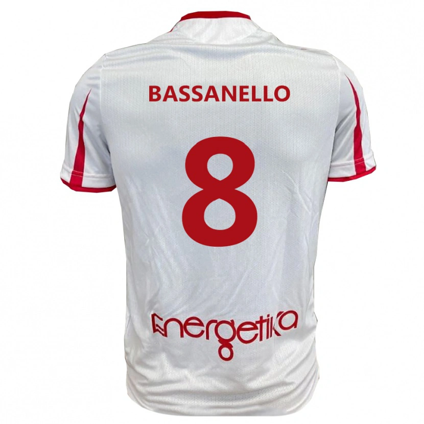 Danxen Damen Davide Bassanello #8 Weiß Rot Heimtrikot Trikot 2025/26 T-Shirt Österreich