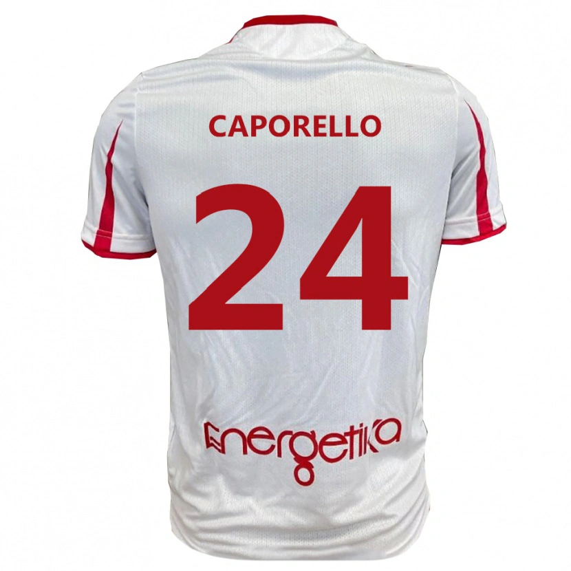 Danxen Damen Edoardo Caporello #24 Weiß Rot Heimtrikot Trikot 2025/26 T-Shirt Österreich