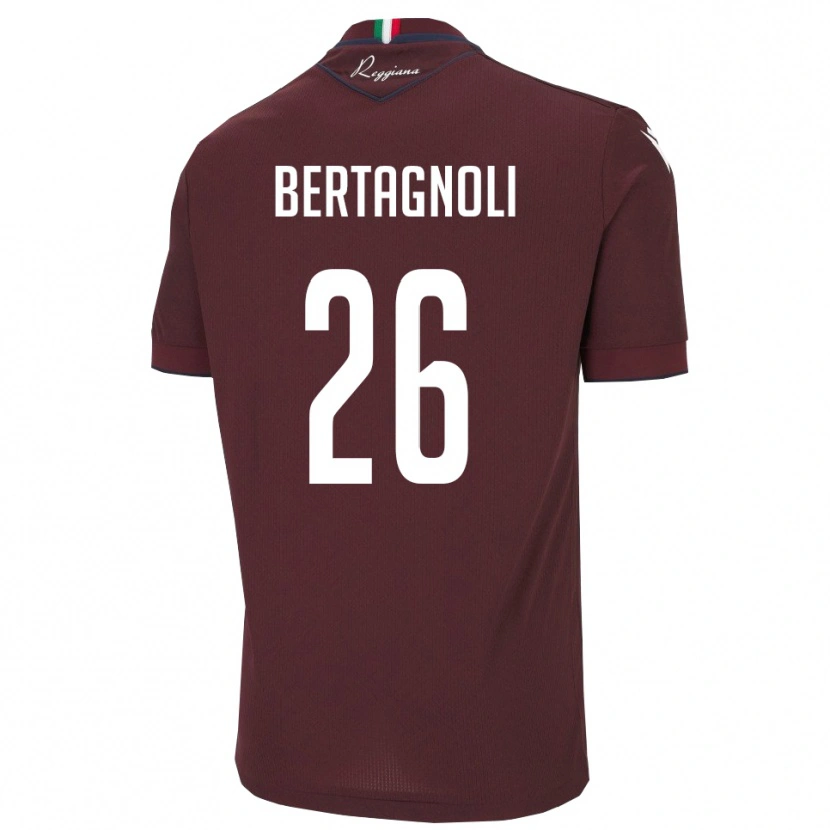 Danxen Damen Massimo Bertagnoli #26 Burgund Weiß Heimtrikot Trikot 2025/26 T-Shirt Österreich