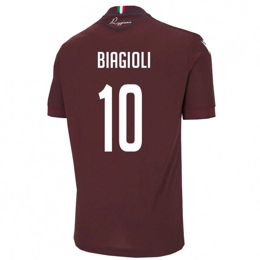 Danxen Damen Martino Biagioli #10 Burgund Weiß Heimtrikot Trikot 2025/26 T-Shirt Österreich