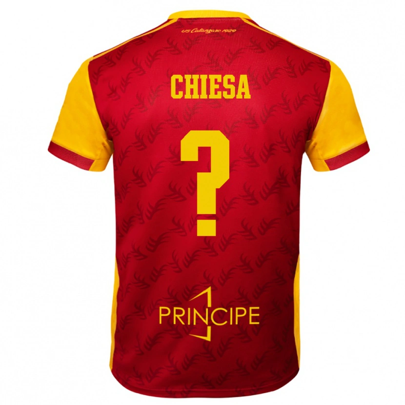 Danxen Damen Riccardo Chiesa #0 Gelb Rot Heimtrikot Trikot 2025/26 T-Shirt Österreich