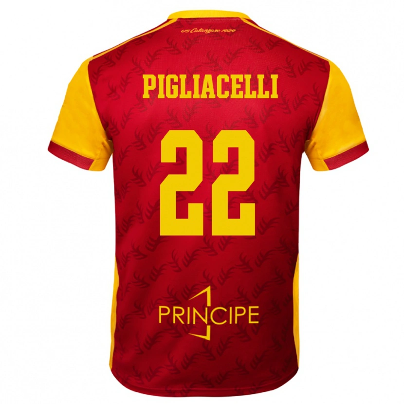 Danxen Damen Mirko Pigliacelli #22 Gelb Rot Heimtrikot Trikot 2025/26 T-Shirt Österreich