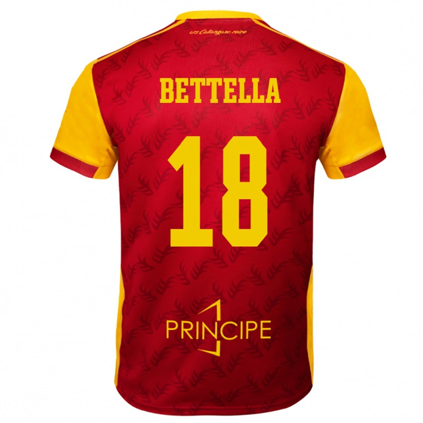 Danxen Damen Davide Bettella #18 Gelb Rot Heimtrikot Trikot 2025/26 T-Shirt Österreich