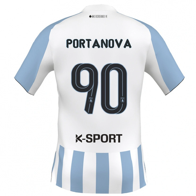 Danxen Damen Denis Portanova #90 Weiß Himmelblau Heimtrikot Trikot 2025/26 T-Shirt Österreich