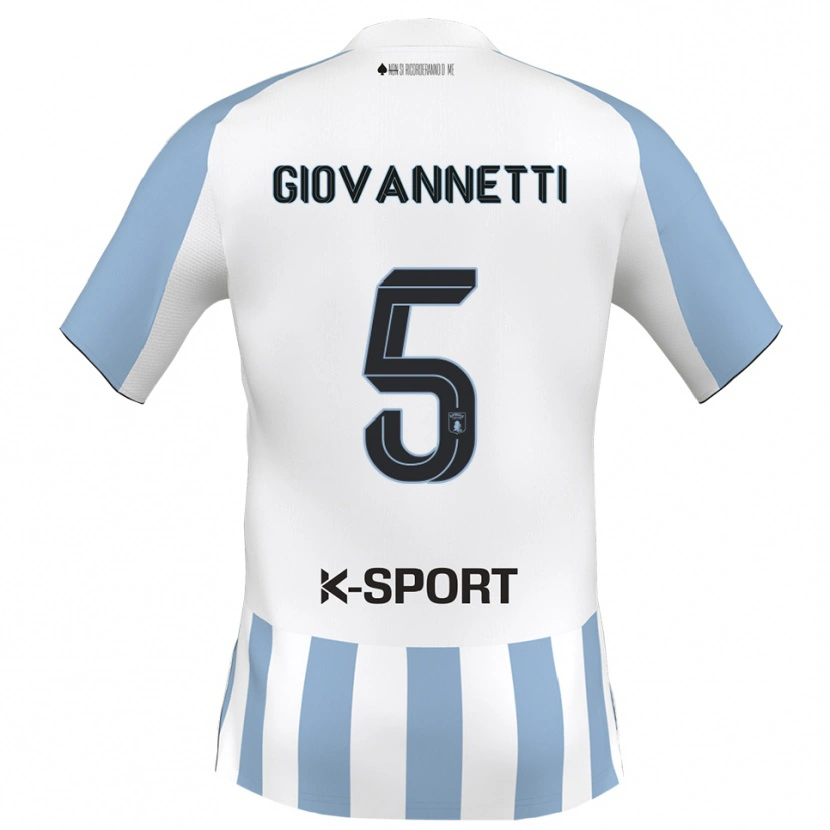 Danxen Damen Elia Giovannetti #5 Weiß Himmelblau Heimtrikot Trikot 2025/26 T-Shirt Österreich