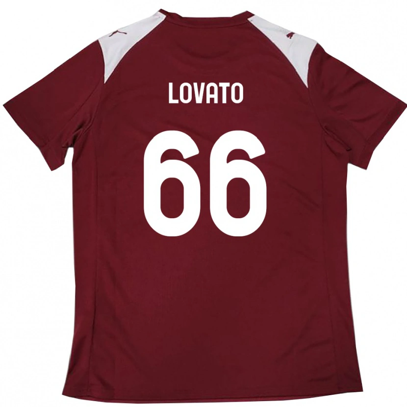 Danxen Damen Matteo Lovato #66 Burgunderrot Weiß Heimtrikot Trikot 2025/26 T-Shirt Österreich