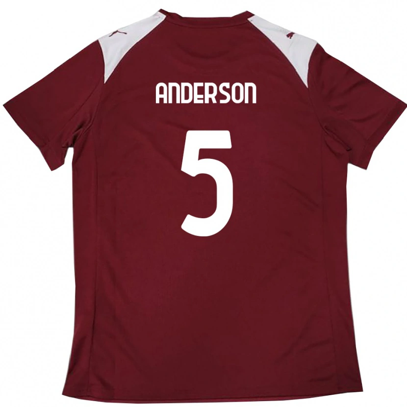 Danxen Damen Marcus Anderson #5 Burgunderrot Weiß Heimtrikot Trikot 2025/26 T-Shirt Österreich