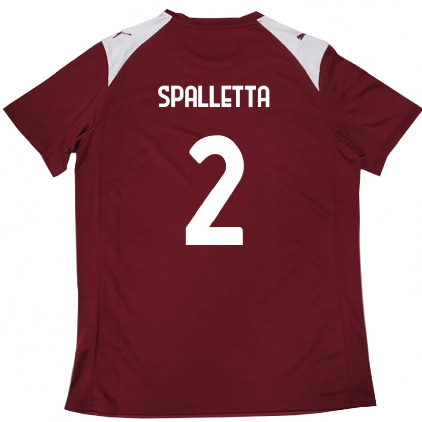 Danxen Damen Emanuele Spalletta #2 Burgunderrot Weiß Heimtrikot Trikot 2025/26 T-Shirt Österreich