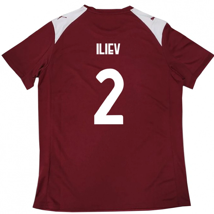 Danxen Damen Mario Iliev #2 Burgunderrot Weiß Heimtrikot Trikot 2025/26 T-Shirt Österreich