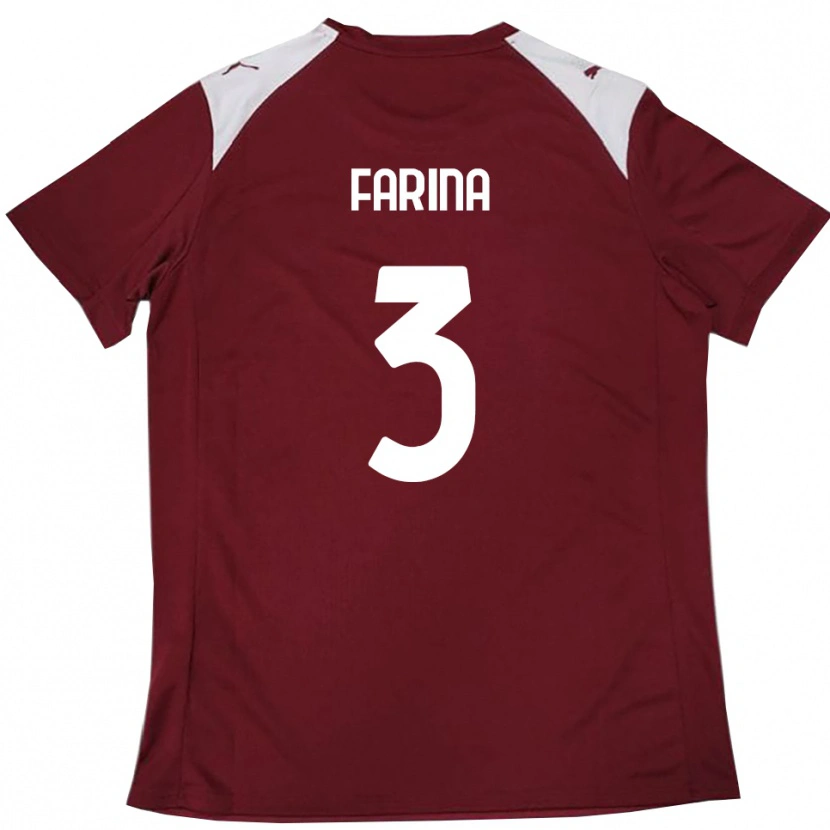 Danxen Damen Alfredo Farina #3 Burgunderrot Weiß Heimtrikot Trikot 2025/26 T-Shirt Österreich