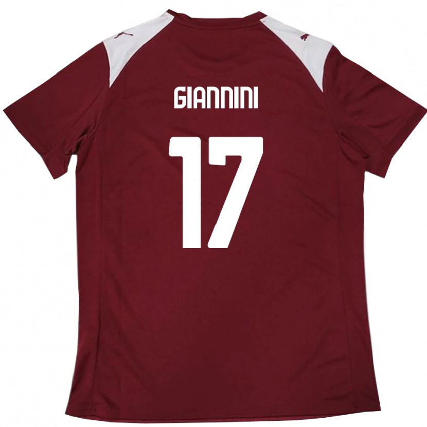 Danxen Damen Emanuele Giannini #17 Burgunderrot Weiß Heimtrikot Trikot 2025/26 T-Shirt Österreich