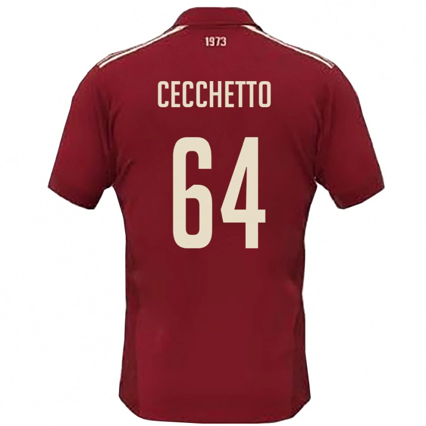 Danxen Damen Andrea Cecchetto #64 Burgunderrot Weiß Heimtrikot Trikot 2025/26 T-Shirt Österreich