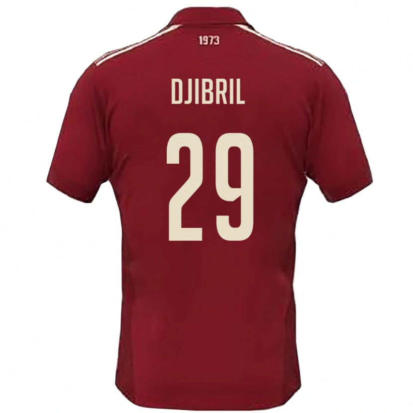 Danxen Damen Akim Djibril #29 Burgunderrot Weiß Heimtrikot Trikot 2025/26 T-Shirt Österreich