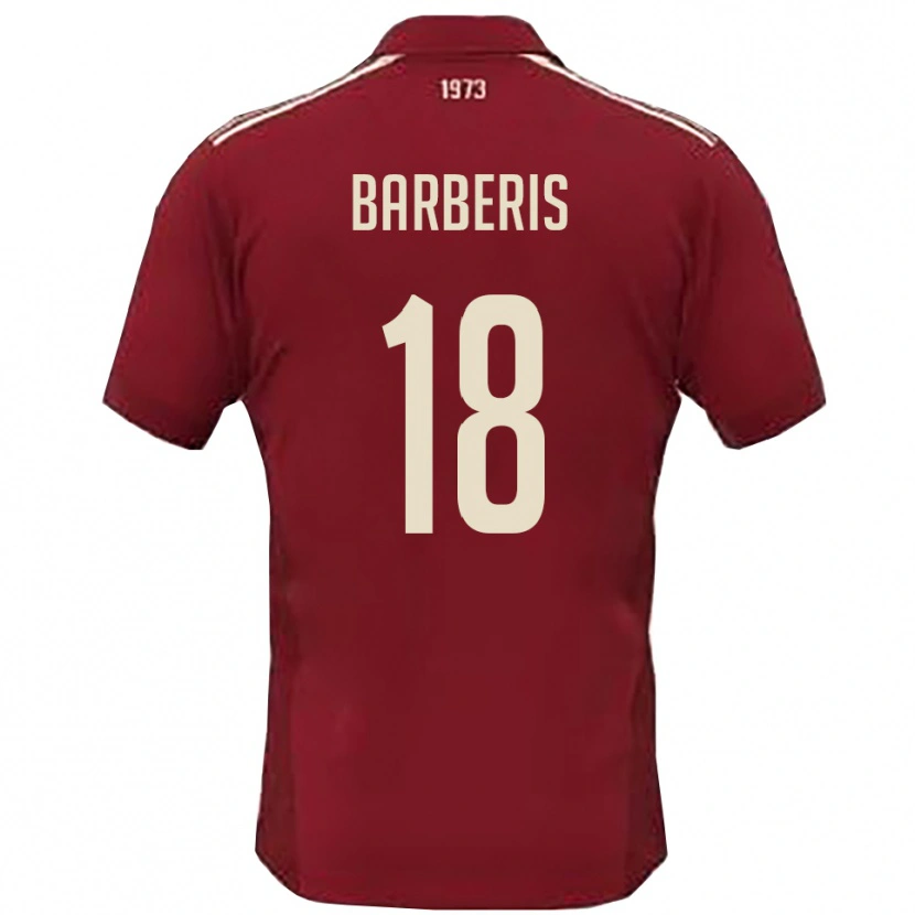 Danxen Damen Andrea Barberis #18 Burgunderrot Weiß Heimtrikot Trikot 2025/26 T-Shirt Österreich