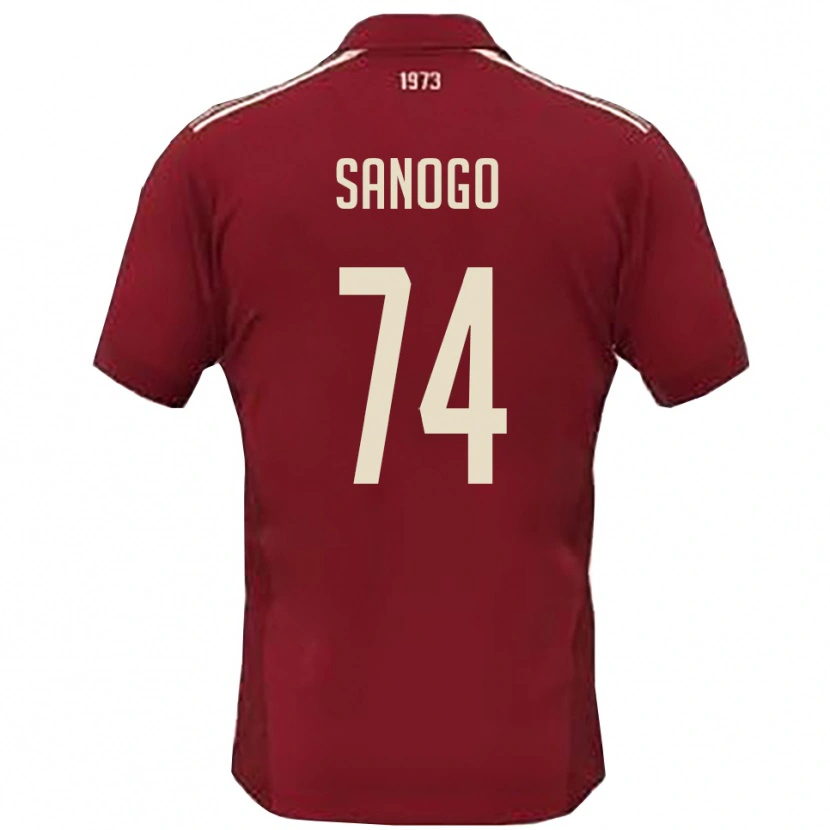Danxen Damen Ahmed Sanogo #74 Burgunderrot Weiß Heimtrikot Trikot 2025/26 T-Shirt Österreich