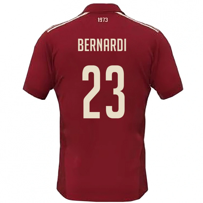 Danxen Damen Andrea Bernardi #23 Burgunderrot Weiß Heimtrikot Trikot 2025/26 T-Shirt Österreich