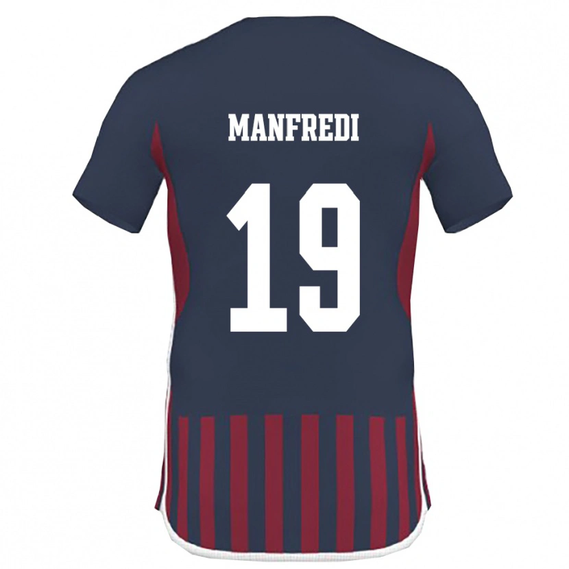 Danxen Damen Antonio Manfredi #19 Marineblau Rot Heimtrikot Trikot 2025/26 T-Shirt Österreich