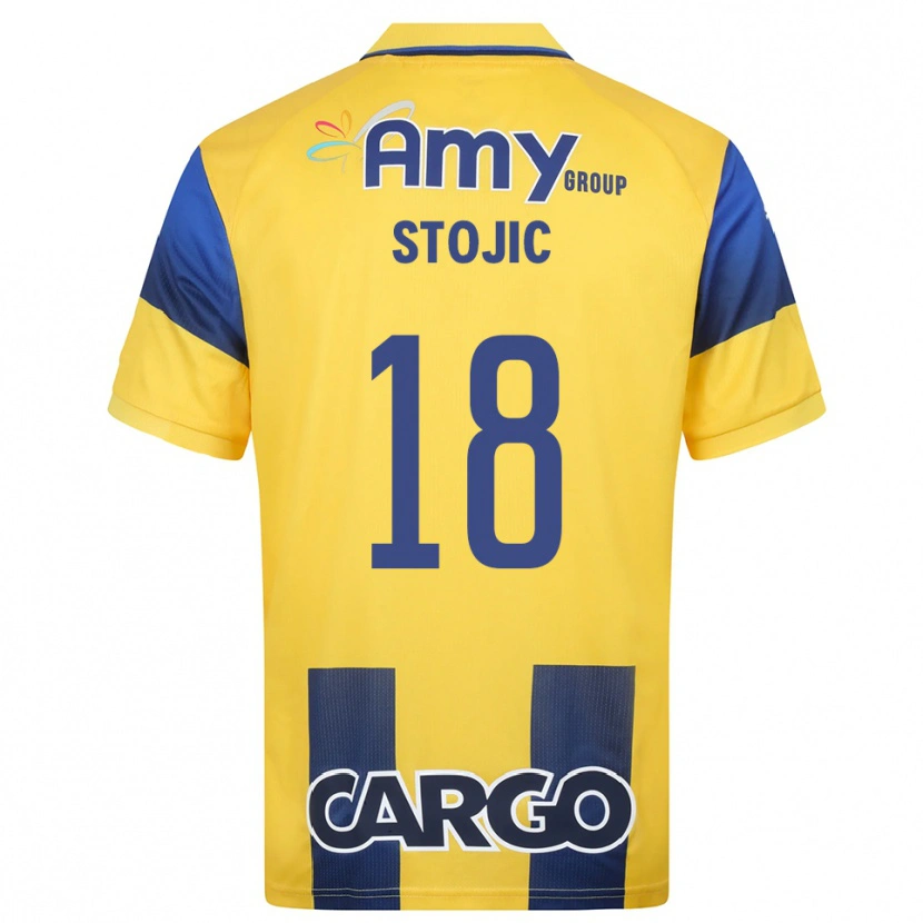 Danxen Damen Nemanja Stojic #18 Gelb Marineblau Heimtrikot Trikot 2025/26 T-Shirt Österreich