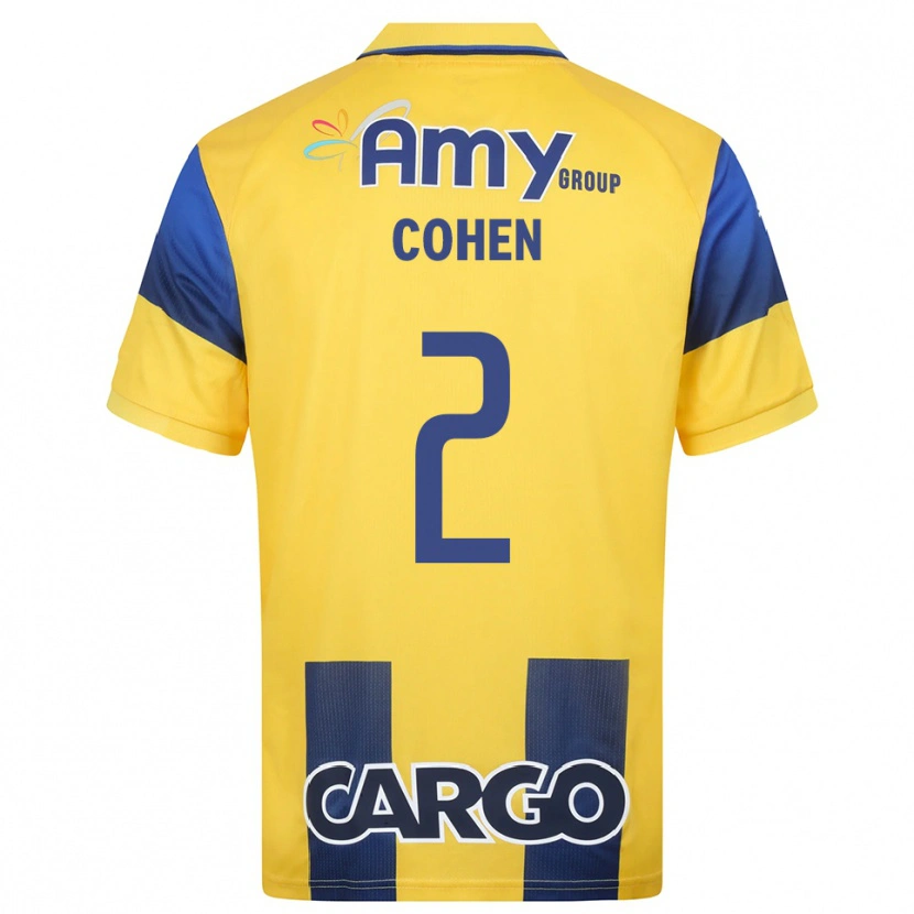 Danxen Damen Avishay Cohen #2 Gelb Marineblau Heimtrikot Trikot 2025/26 T-Shirt Österreich