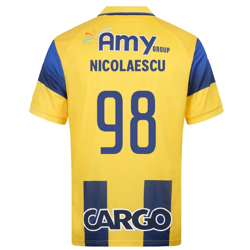 Danxen Damen Ion Nicolaescu #98 Gelb Marineblau Heimtrikot Trikot 2025/26 T-Shirt Österreich